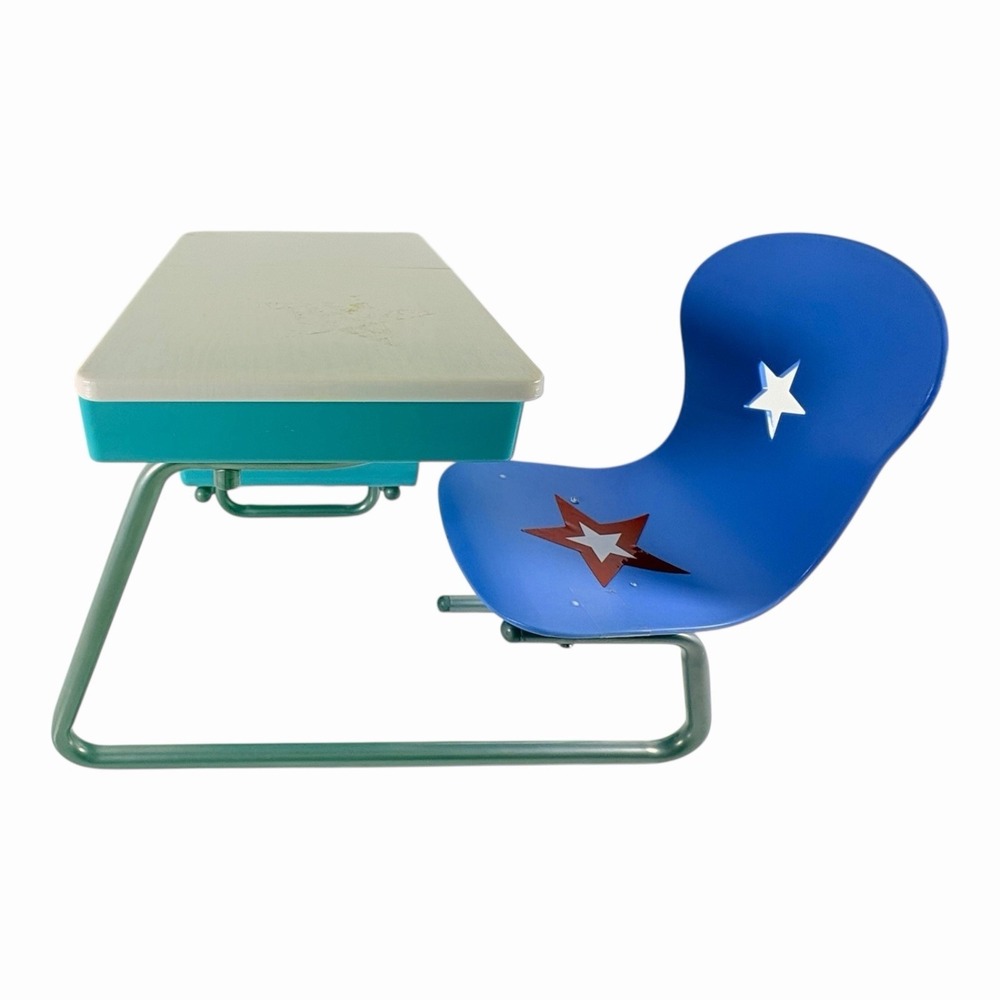 American Girl Desk With Attached Chair, Fits 18" Dolls With Accessories